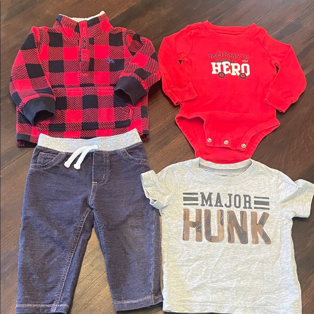 Carter's Red and Gray Kids Matching Set bundle